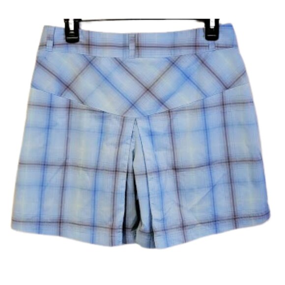 Women Columbia Sportswear Titanium Multi-Color Blue Check Active Shorts Size: 6 - Picture 2 of 12